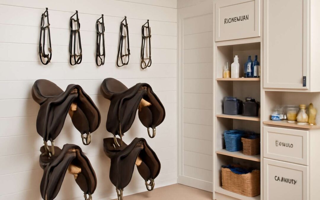 Streamline your barn with a clever horse tack room layout for easy access.